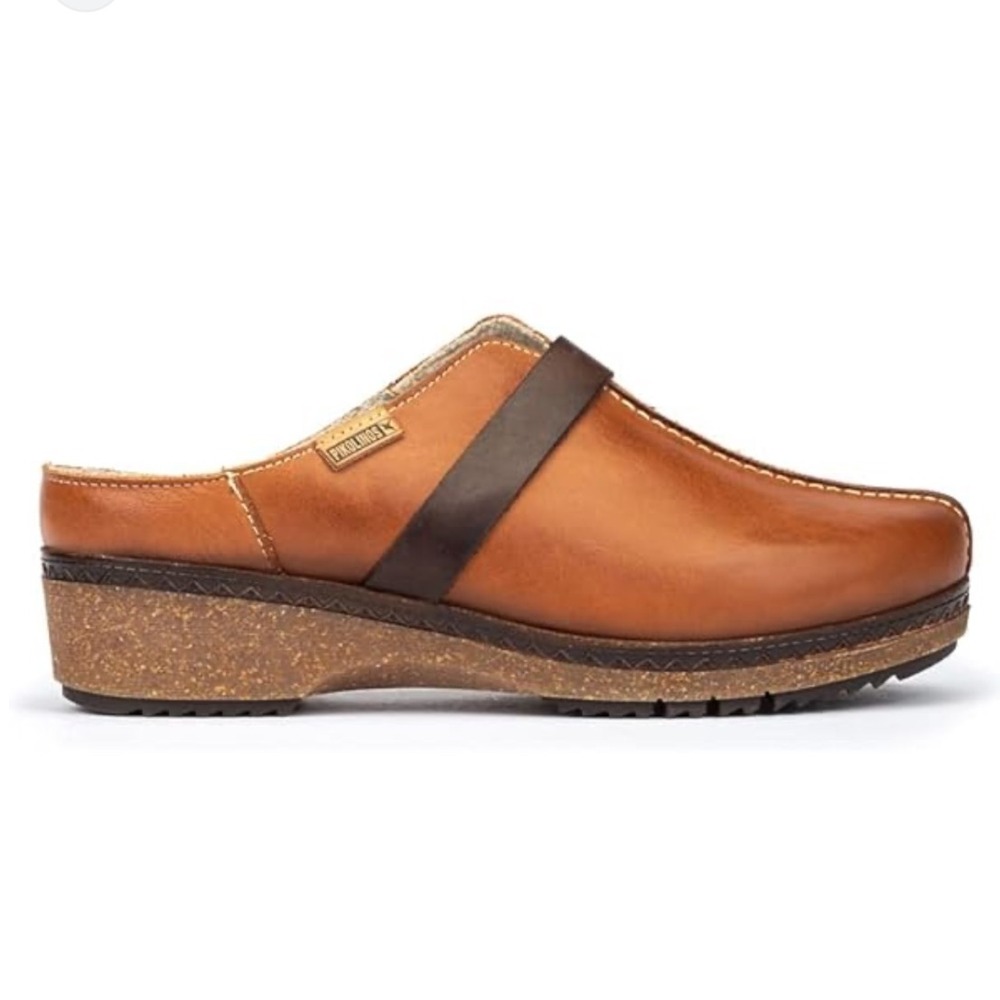 Pikolinos Leather Granada Clogs Mules Brown EU 40 US‎ 9.5 NWOB